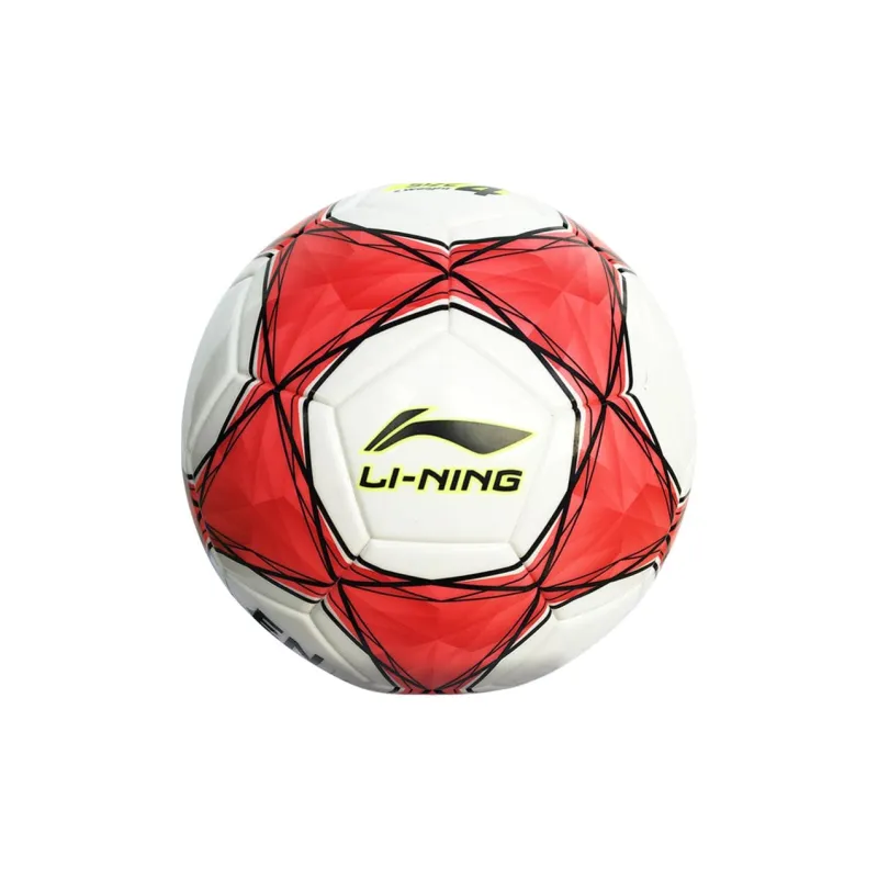 LiNing Size 5 Ball Soccer PVC Seamless Thermal bonding Kids' White Red-1