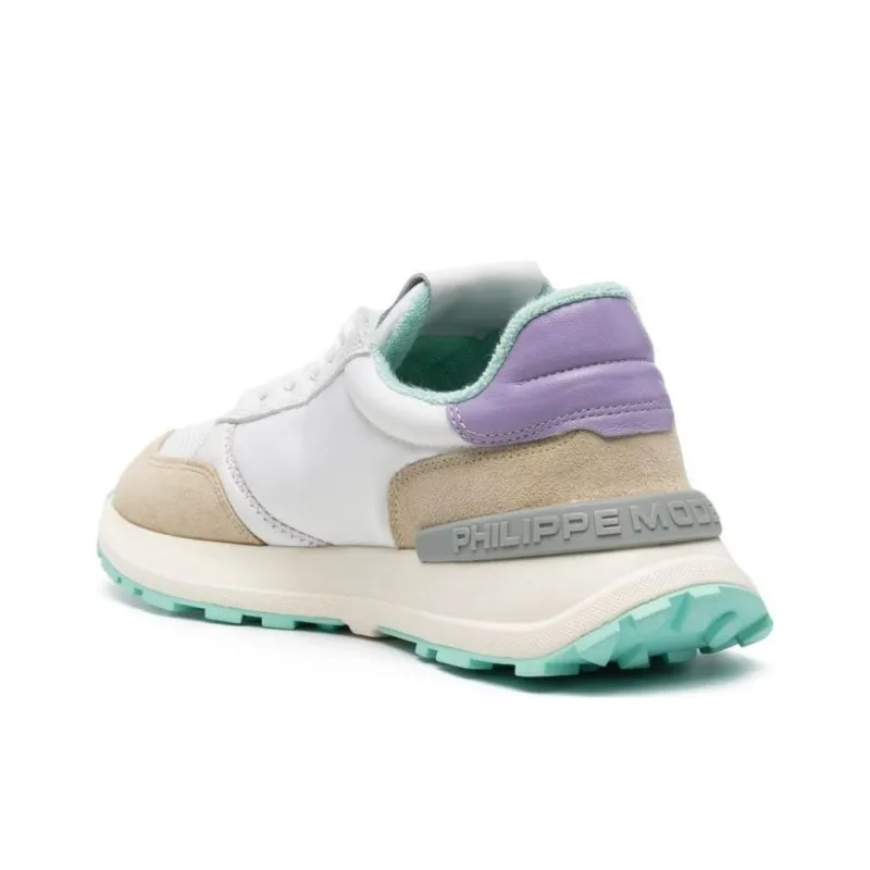 PHILIPPE MODEL Slip Resistant Low Top Casual Shoes Women's White Purple-4