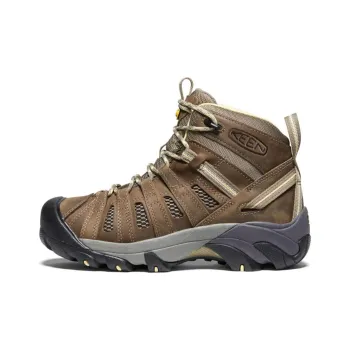 KEEN Anti-Slip Wear-Resistant Mid-Top Hiking Shoes Women's Brown