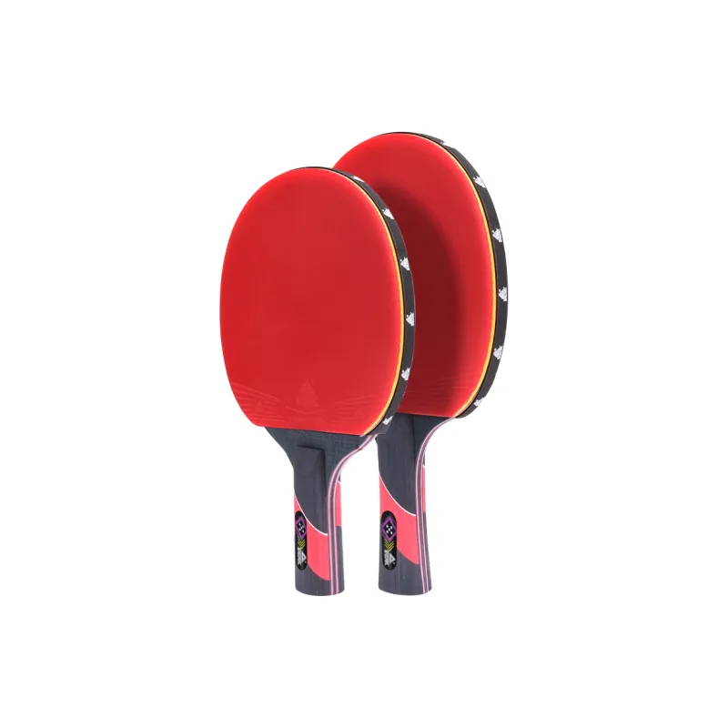 PEAK Ping Pong Paddles Unisex Double Sided Inverted Rubber Black Red-2