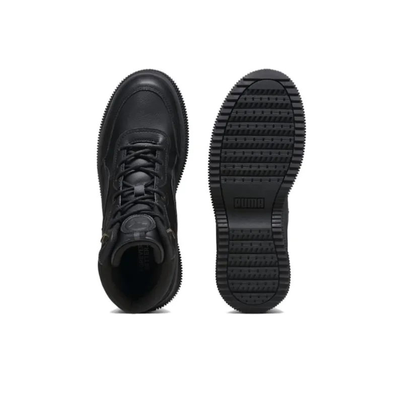 PUMA MAYRA Anti Slip Wear Resistant High Top Casual Shoes Women's Black-3