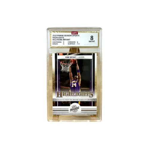 PANINI Kobe Bryant 2010 Panini Season Lakers Highlighter Moments Teca Player Cards GBTC Grading 8/10 Graded Cards 1 Pc