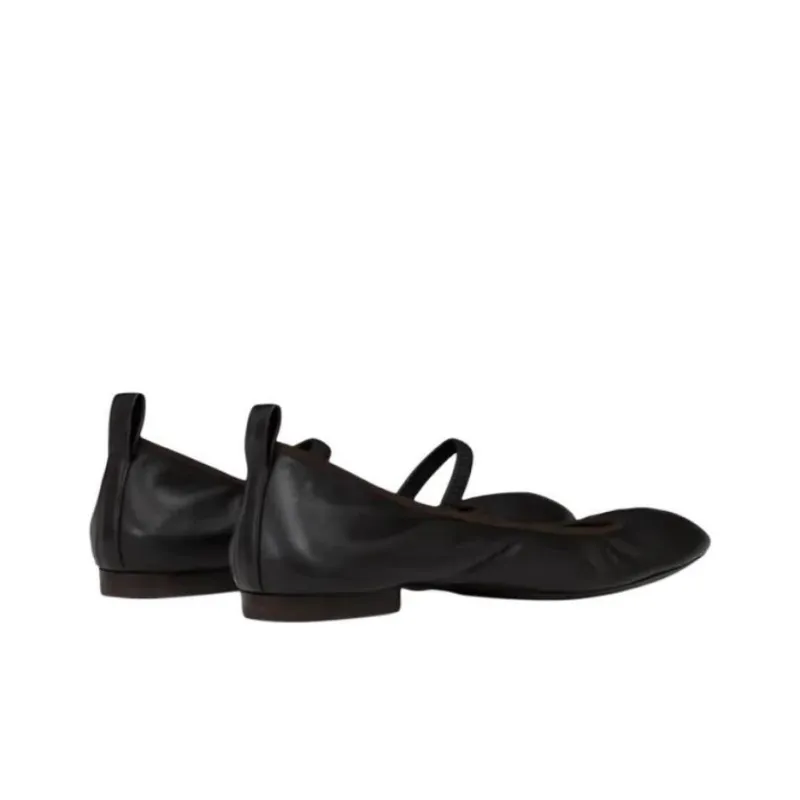 Lemaire Square-Toe Strapped Ballerina Flats Women's-3