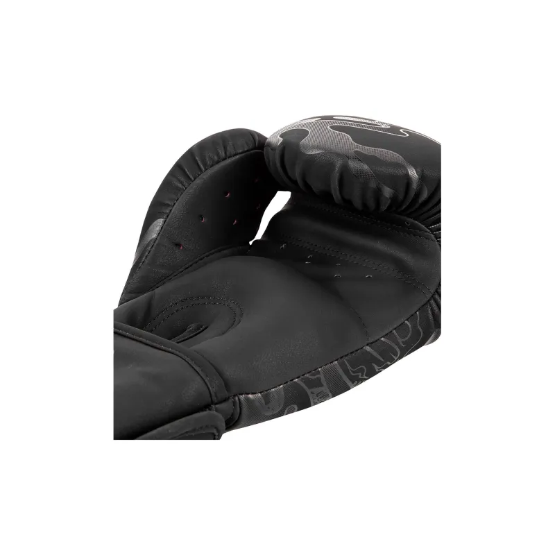 VENUM Boxing Gloves Microfiber Nubuck Leather Sanda, Muay Thai, Combat Sports, Competition, Training Unisex Black-4