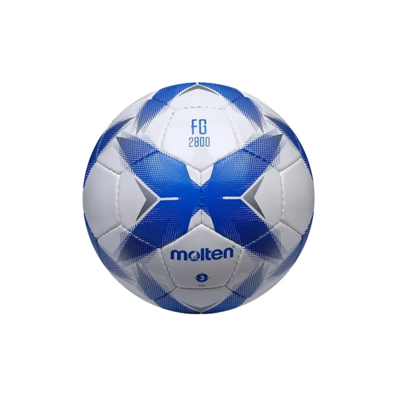 Molten Size 3 Soccer PU Hand-Stitched Soccer Ball Kids' Silver Blue-1