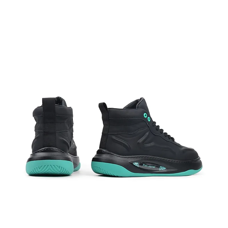 Tide Attack Mid Top Casual Shoes Men's Black-3