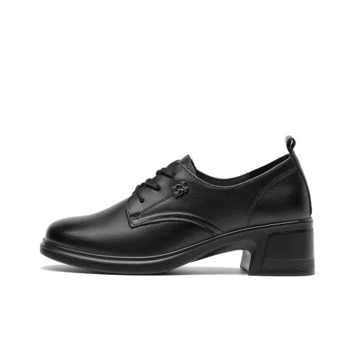 Spider King Casual Single Shoes 4.7cm Women's Black