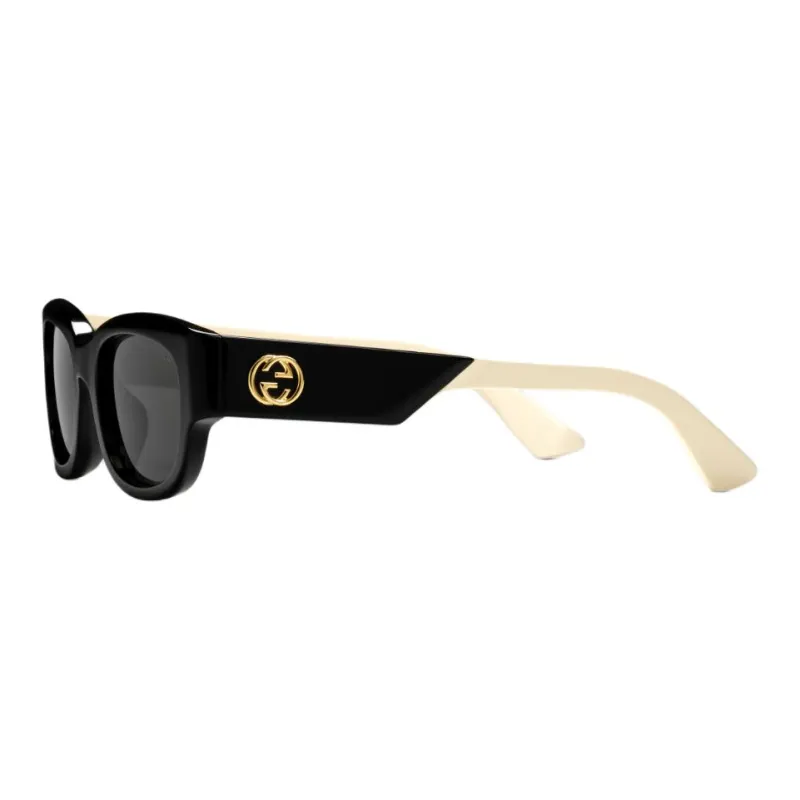 GUCCI Acetate Oval Sunglasses Women's Black-1