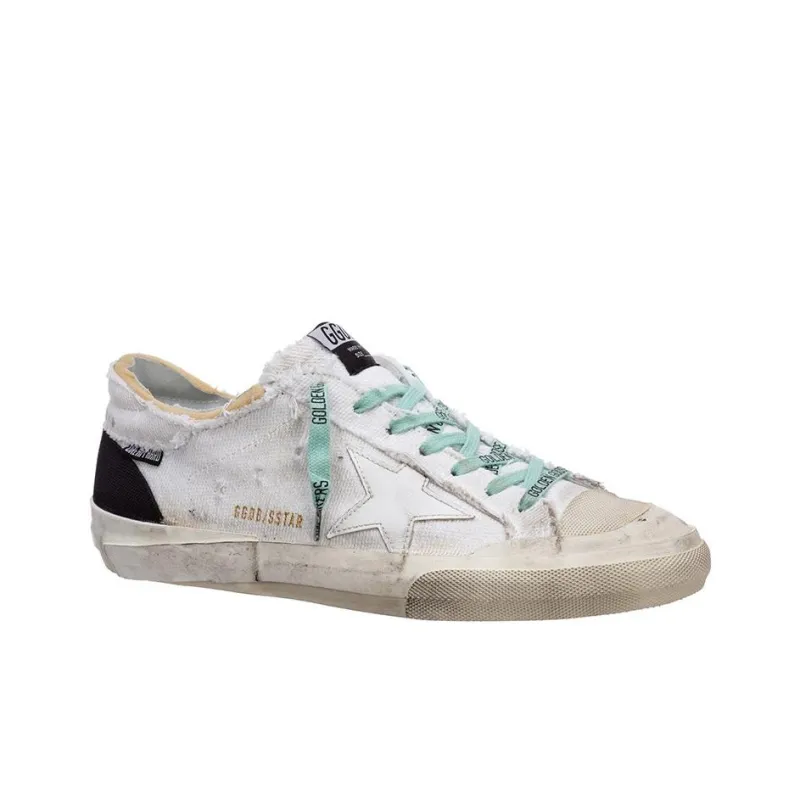 Golden Goose Super-Star Canvas White Black Ice Blue-2