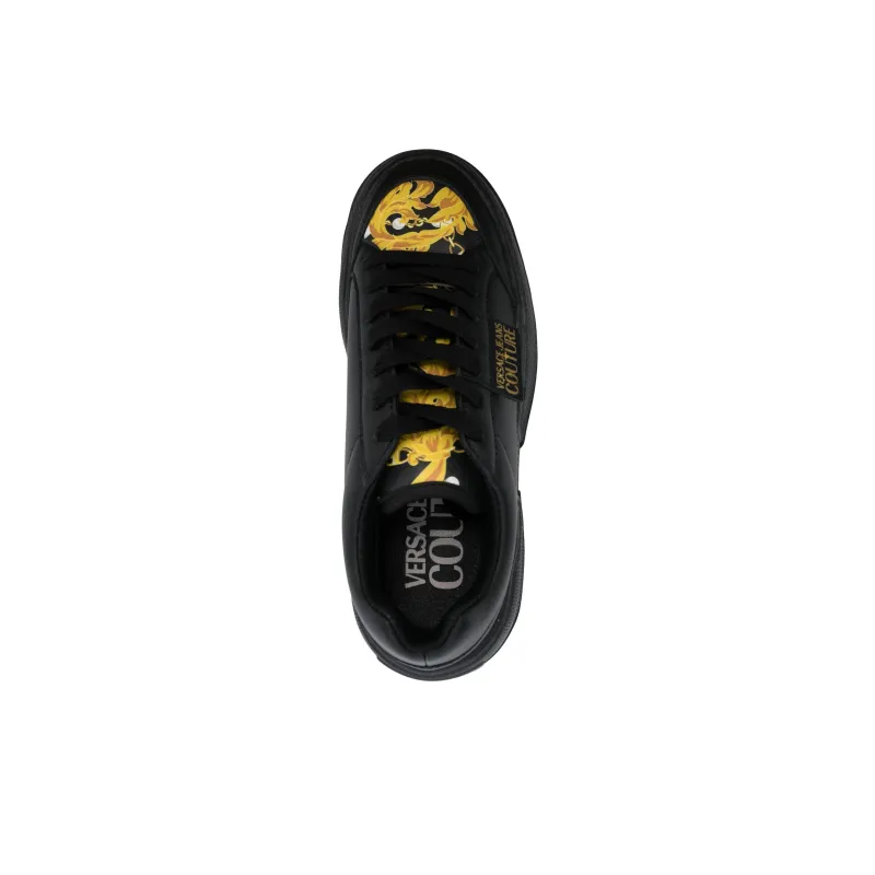 VERSACE JEANS COUTURE Low Top Skateboard Shoes Women's Black-4