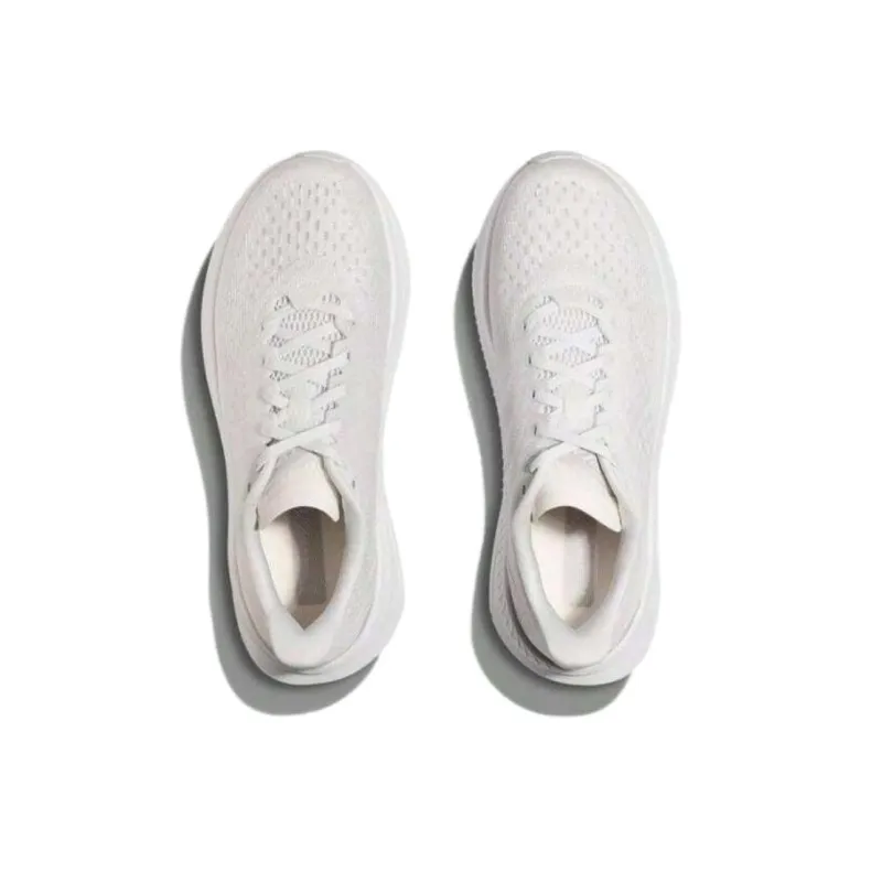 HOKA ONE ONE MACH 6 Anti Slip Wear Resistant Low Top Running Shoes Women's White-3