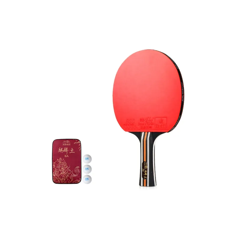 DOUBLEFISH Ping Pong Paddles Unisex All Wood Red-35