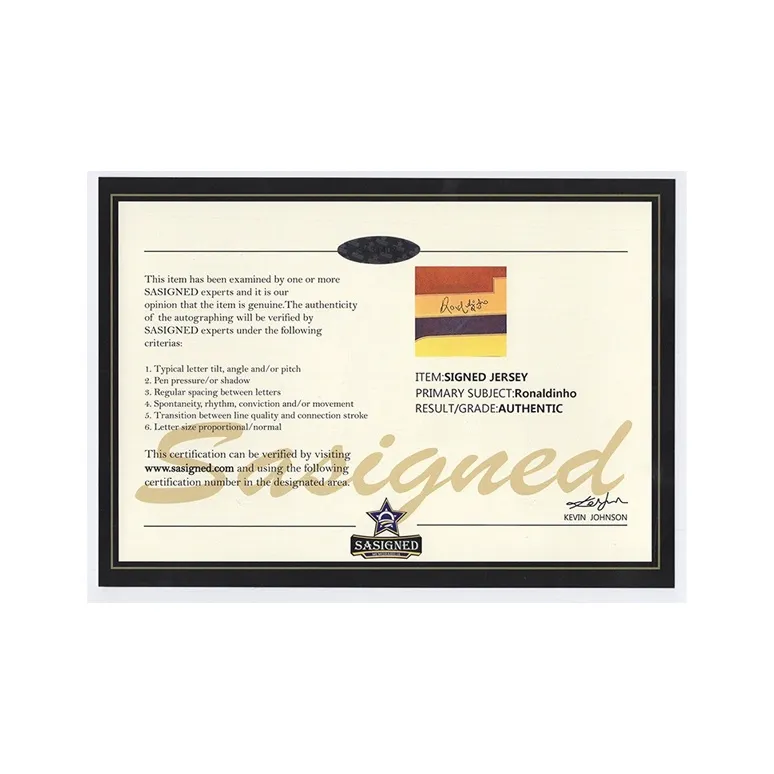 Three For 07-08 Ronaldo Ronaldinho Signed Soccer Apparel Jersey With SA Certificate Collection-4