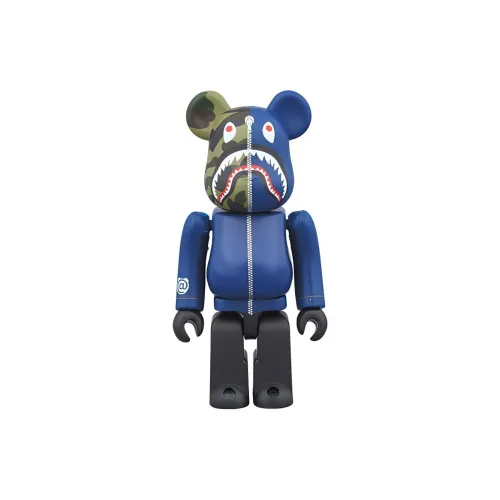 Bearbrick X Bape 1st Camo Shark 100% Navy