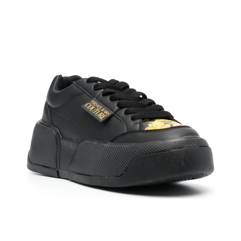 VERSACE JEANS COUTURE Low Top Skateboard Shoes Women's Black-2