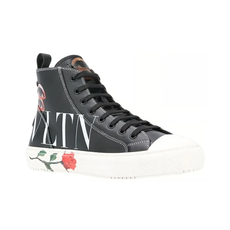 Valentino Giggies High Top Stylish Skateboarding Shoes Men's White-1
