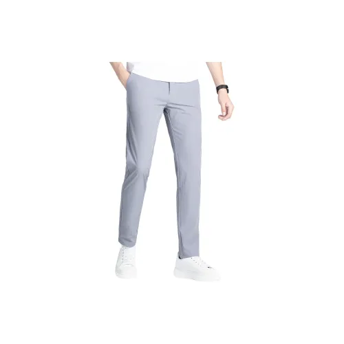 FORTEI Suit Trousers Men Light Gray