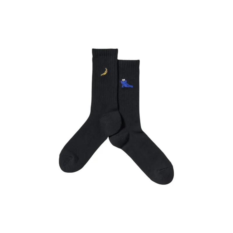 UNIQLO KAWS X WARHOL Collaboration Mid Calf Socks Unisex 1 Pack Black-0