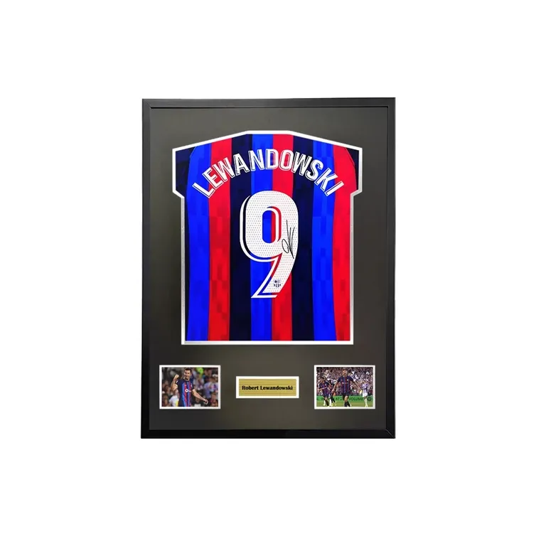 Three For 22 23 Barcelona Lewandowski Signed Soccer Apparel Jersey With SA Certificate Lewand Barça-1