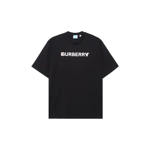 Burberry Logo Print Cotton T-shirt Black