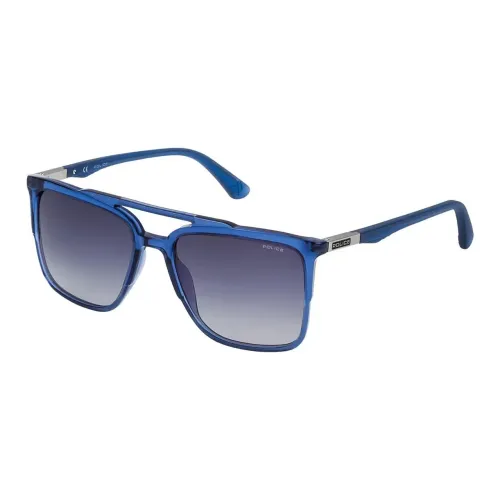 Police Acetate Aviator Sunglasses Men's Blue