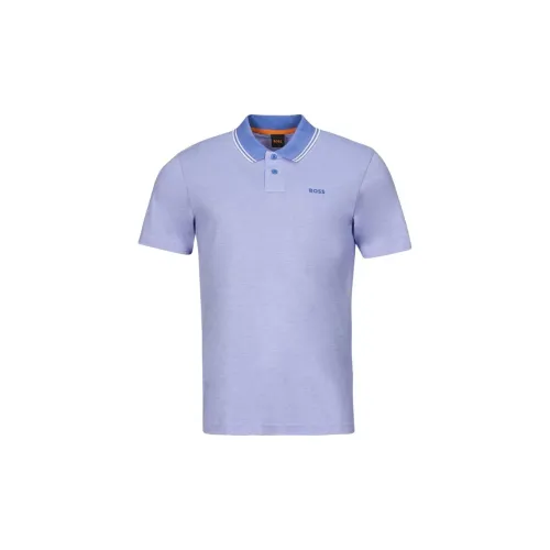 HUGO BOSS Polo Shirts Men Light Purple