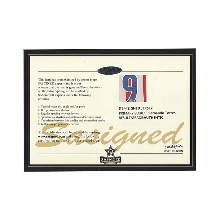 Three For Atletico Madrid Period, Torres, Autographed Jersey SA Certificate Framed-4