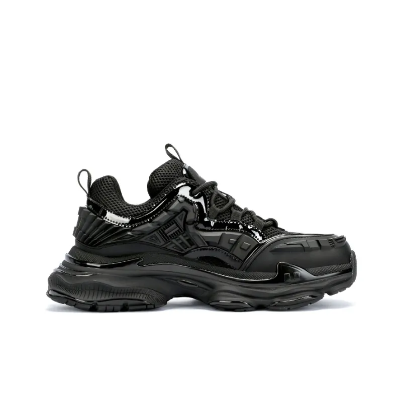 BOIGEMES Chunky Sneakers Men Low Top Black-11