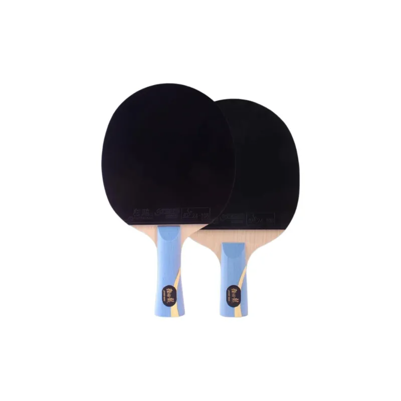 DHS Ping Pong Paddles Unisex All Wood With Carbon Fiber Red/Black-3
