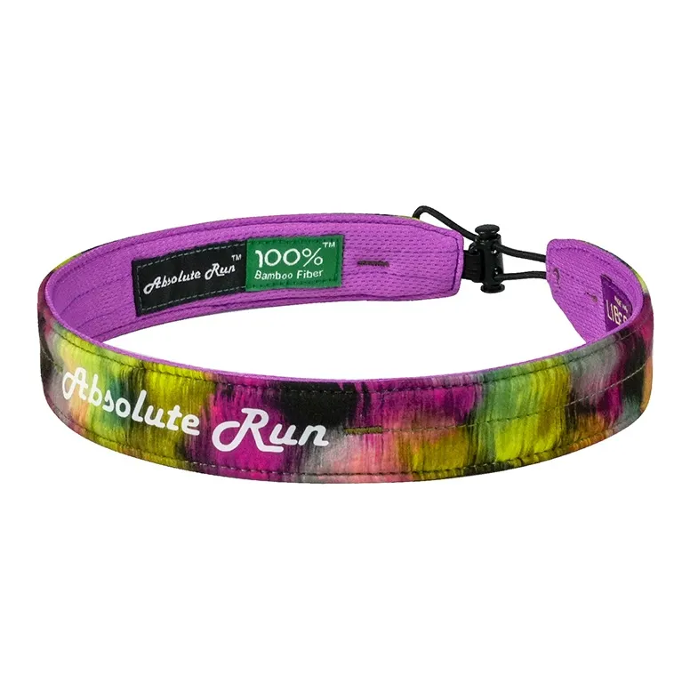 Absolute Run Sweatbands Elastic Moisture Wicking Antibacterial Running, Yoga, Badminton 58±4cm Purple Unisex-2