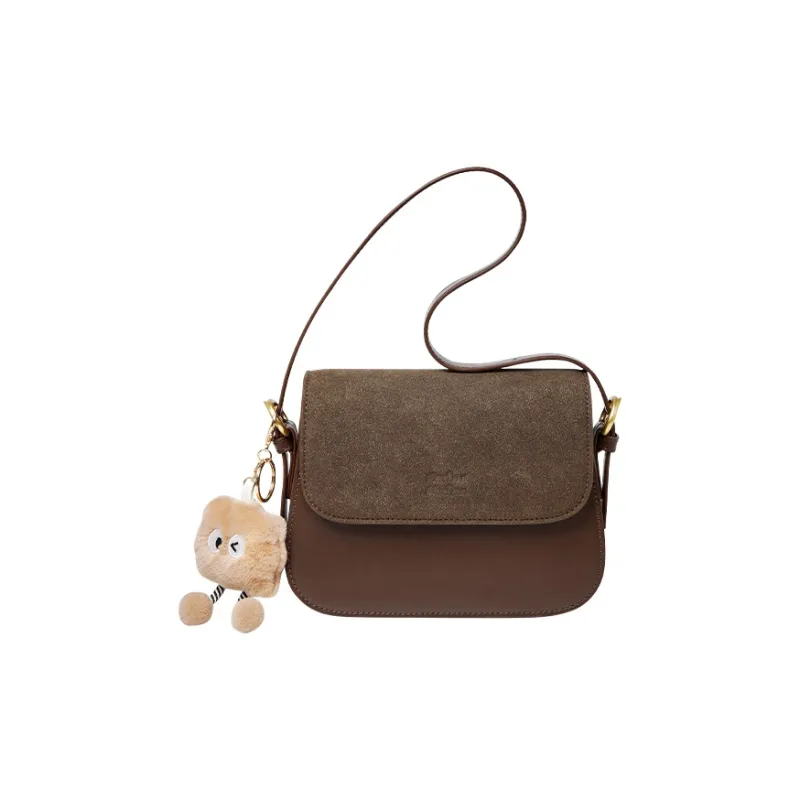 15 MINS Synthetic Leather Shoulder Bag Crossbody Bag Regular Women's Coffee-4