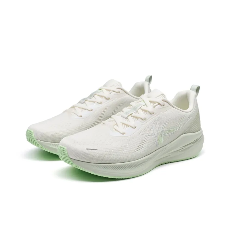 XTEP Speed 5.0LITE Wear-Resistant Slip-Resistant Low-Top Running Shoes Women's Sail White Enamel Green-2