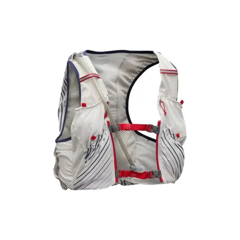NATHAN Trail Running Hydration Pack Polyester Nylon Spandex Rubber Thread Misty Gray/Ribbon Red-2