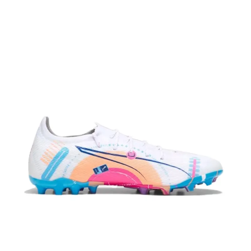 PUMA Ultra 5 MG Rubber Short Studs Soccer Shoes Unisex White-1
