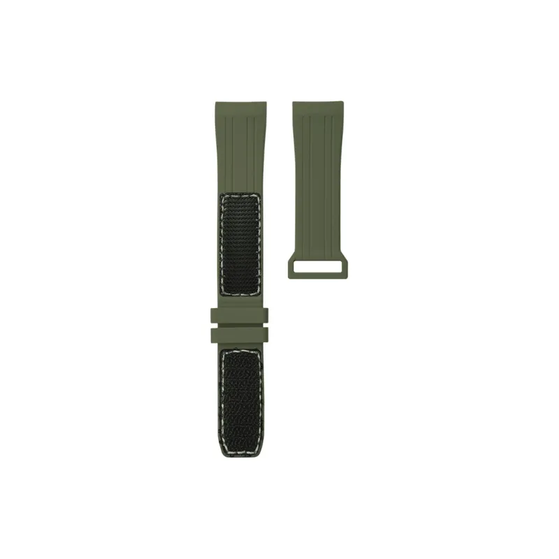 VAGENARI Watch Bands Hook and Loop Rubber Strap Compatible With New Hima 300 Three Needle 42mm Unisex-12