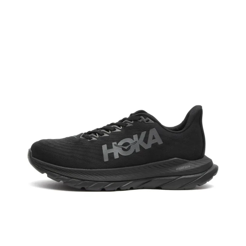 HOKA ONE ONE Mach 5 Anti Slip Wear Resistant Low Top Running Shoes Women's Black-0
