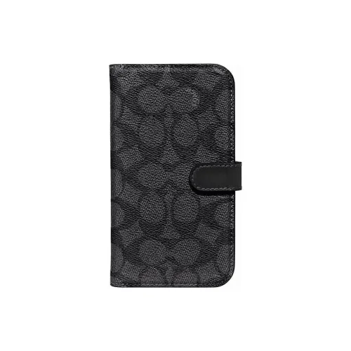 COACH Folio Cellphone Pouches Charcoal Black