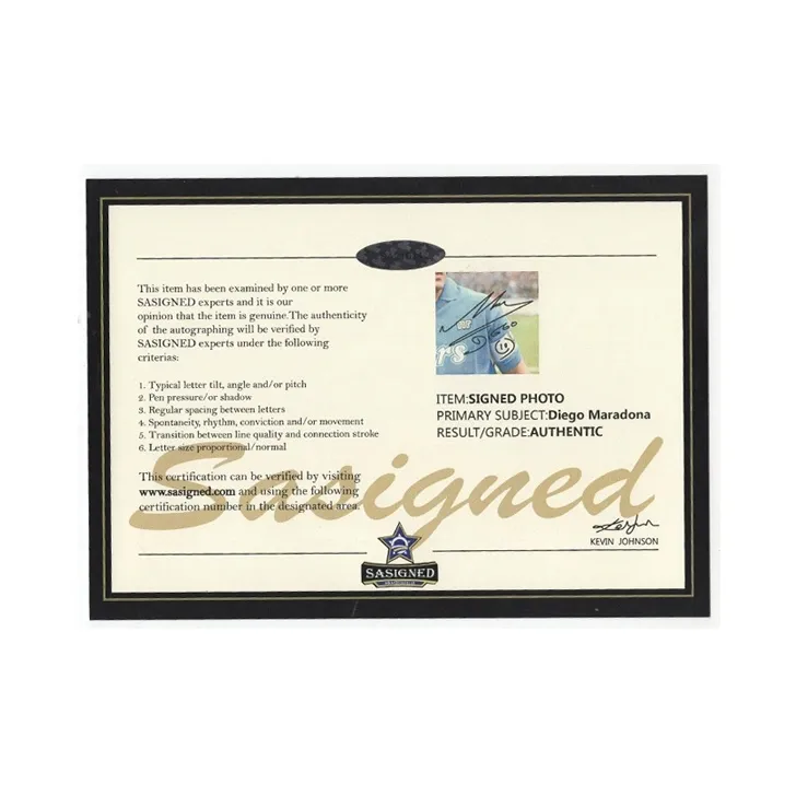 Three For Diego, Maradona, Autographed Photo, Framed, Includes SA Certificate, Napoli Period-2