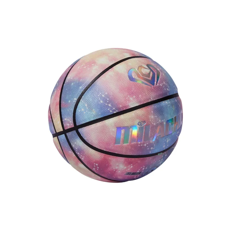 MILACHIC PU Basketball Camouflage Size 7 Glow in The Dark Training Unisex-4