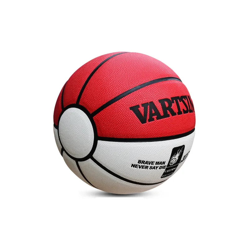 Vartsing Microfiber Leather Basketball Dreamy Red White Size 7 Training Unisex-7