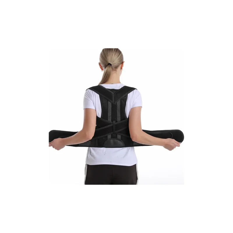 Pie Dazzle Back Support Braces Breathable Protective Compression Black Unisex-1