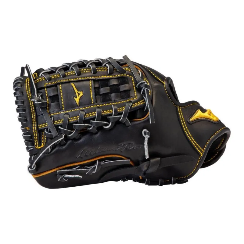 Mizuno Baseball Gloves Pitching Glove Cow Split Leather Unisex Yellow Black-2