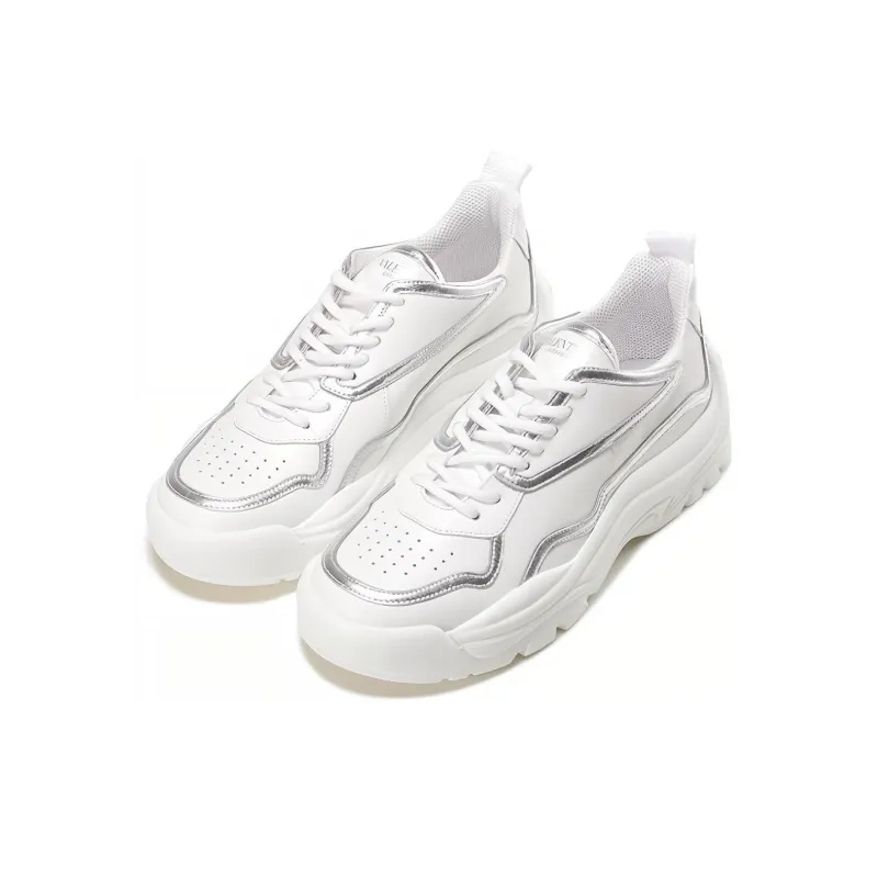 Valentino Gumaboy Low Top Sports Casual Shoes Men's White Silver-2
