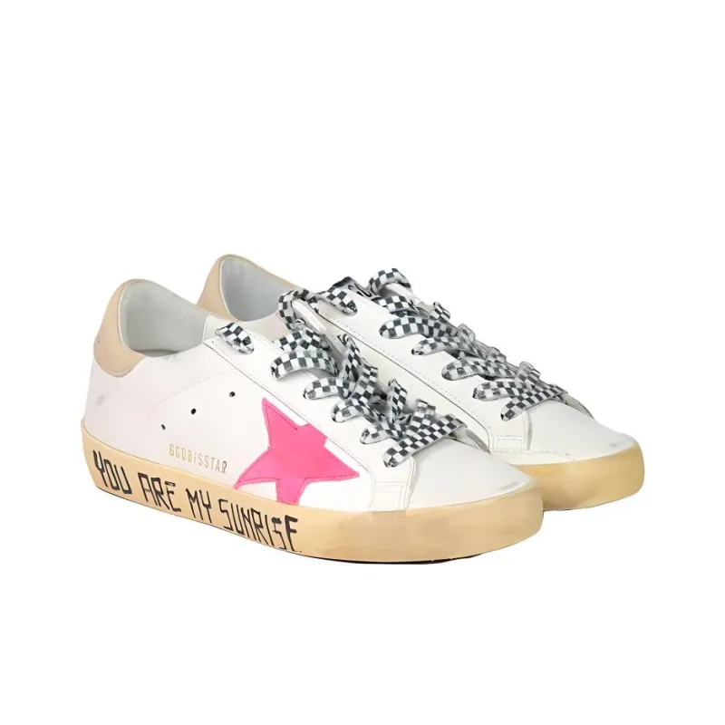 Golden Goose Super Star You Are My Sunrise White Red Women's-2
