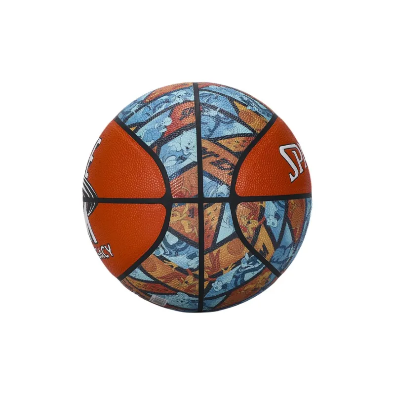SPALDING PU Basketball Blue Orange Size 7 Training Unisex-2