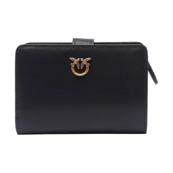 PINKO Cow Leather Wallet Women's Black
