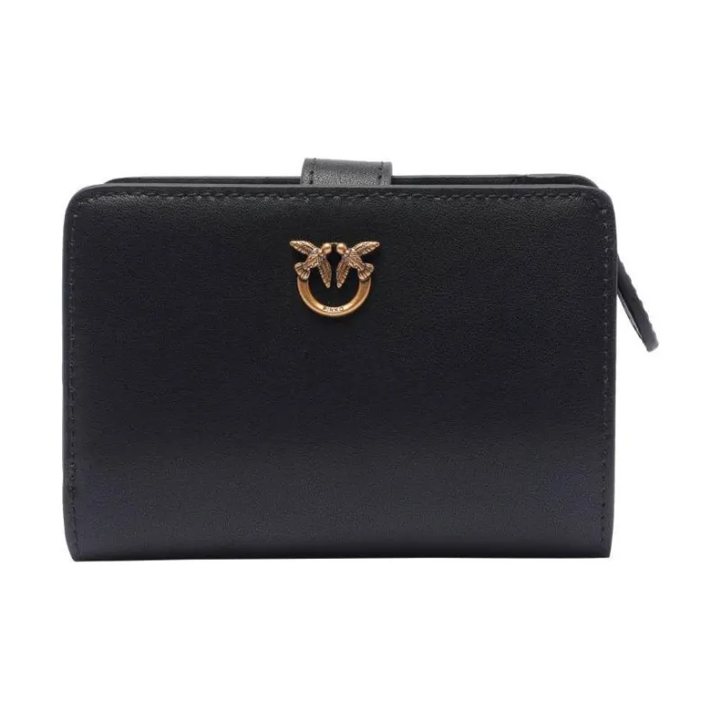 PINKO Cow Leather Wallet Women's Black-0