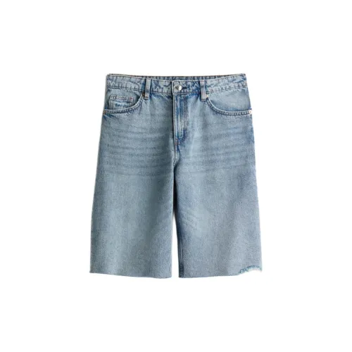 H&M Denim Shorts Women's Light Blue Denim