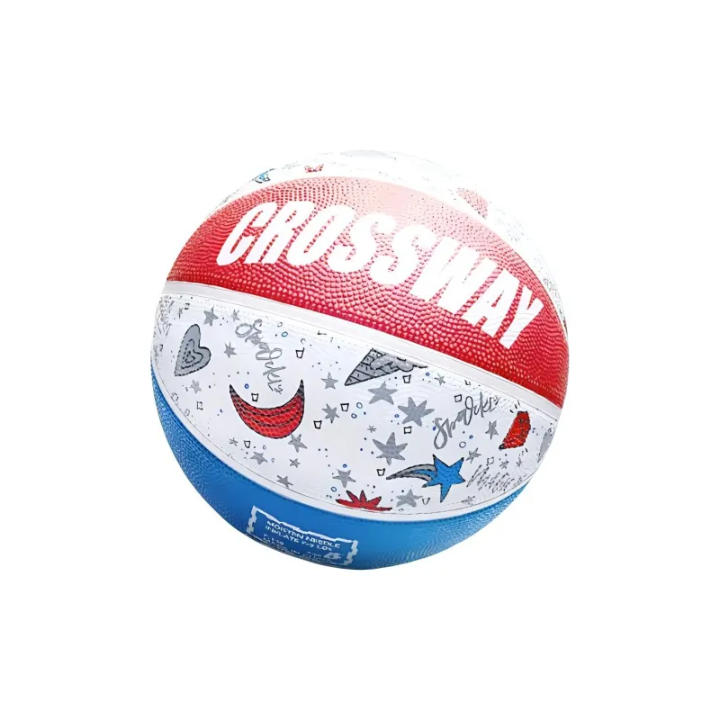 CROSSWAY Rubber Basketball Red Blue White Size 3 Training Kids'-1