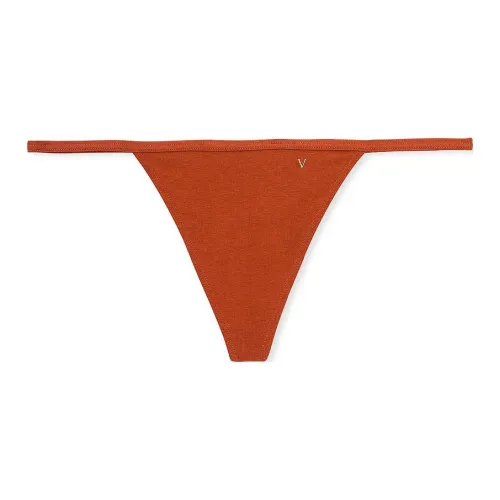 Victoria's Secret Stretch Cotton V-String Panty / Gingerbread Underpants Women's 1 Pack Ginger Cake